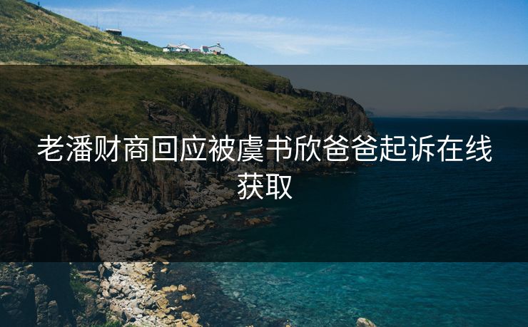 老潘财商回应被虞书欣爸爸起诉在线获取