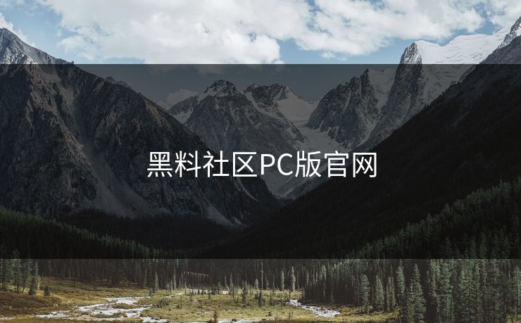 黑料社区PC版官网